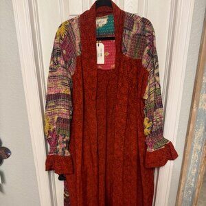 Kantha Bae Wonderlust  Duster - Cotton and Silk kimono - NWT